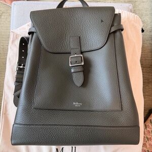 Mulberry Chiltern Backpack in Dark Green Heavy Grain